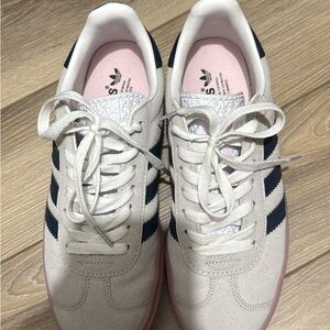 Adidas White and Pink Minimalist Sneakers